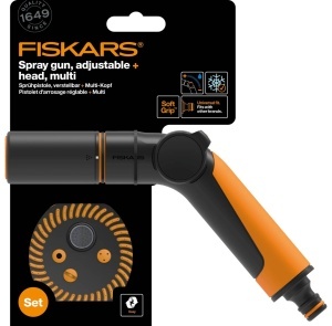 Set de udare Fiskars 1065494, 2 piese, 5 functii, negru-portocaliu - Img 9