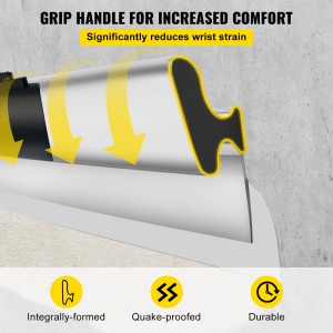 Set de umplutura decorativa VEVOR 25 cm / 60 cm / 80 cm latime, 0,89-2 m lungime lama umplutura de suprafata pentru gips-carton, 0,5 mm grosime lama umplutura de fatada din otel inoxidabil, umplutura ergonomica pentru tencuiala cu maner - Img 4