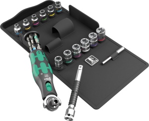 Set de Unelte Wera 8009 Zyklop Pocket, 27 piese, compact, cu bituri si extensie