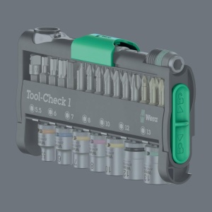Set de unelte Wera Tool-Check 1, 38 piese, compact, cu bit-uri si ratchet - Img 4