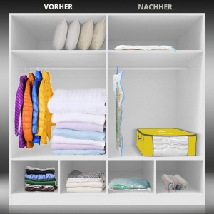 Set de Vakuumbeute VOUNOT, 22 piese, diverse dimensiuni, cu pompa - Img 4