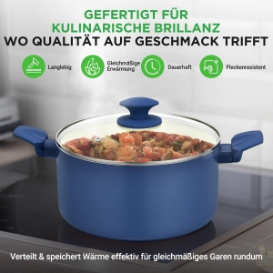 Set de Vase de Gatit NutriChef 54 piese, Inductie, Albastru, Diverse Dimensiuni - Img 4