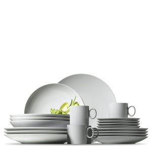 Set de Vase Thomas Loft No 1, 16 piese, Portelan, Alb, Rezistent la Masina de Spalat