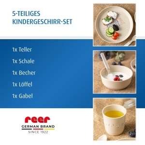 Set de vesela pentru copii reer Little Farm, 5 piese, ergonomic, sigur - Img 3