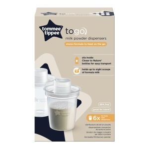Set dozatoare lapte praf Tommee Tippee 6 bucati design compact ideal pentru calatorii - Img 2