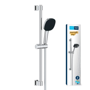 Set dus GROHE Vitalio 110, 2 tipuri de jet, crom, 1,75m furtun