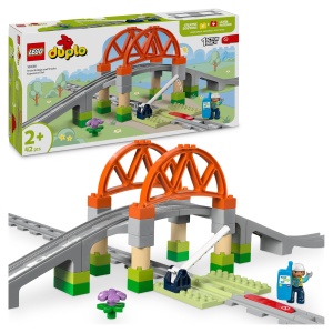 Set Extindere Tren LEGO DUPLO 10426 - Pod, 8 Piese Cale Ferata, Jucarie Educativa - Img 1
