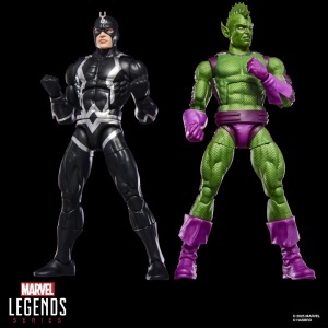 Set Figurine Actiune Hasbro Marvel Legends Black Bolt si Triton, 15 cm, 12 Accesorii - Img 4