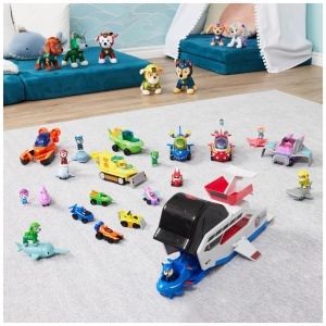 Set Figurine Paw Patrol Aqua Pups - Marshall si Delfin, 6 cm si 13 cm, pentru copii de la 3 ani - Img 9