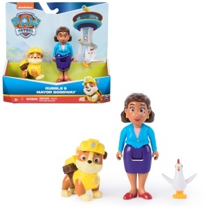 Set Figurine PAW PATROL - Rubble, Primarita Gutherz si Huhn Henrietta, pentru copii 3