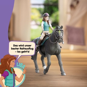 Set Figurine Schleich HORSE CLUB - Lisa si Storm, 6 piese, pentru copii de la 5 ani - Img 3