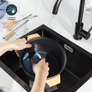 Set Fondue Princess 173025, 1.5 L pentru 8 persoane, cu termostat ajustabil, design bambus - Img 6