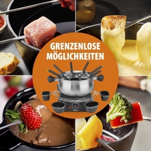 Set fondue Tristar FO-1109, 1.3L, 1400W, 8 persoane, otel inoxidabil - Img 8