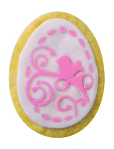 Set forme prajituri Dr Oetker Goldiges Ostern 5 piese argintiualb cu sabloane decorative - Img 3
