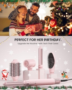 Set Hairstyler MESCOMB 5 in 1, 110.000 Umin, cu Ioni, pentru Stilizare si Volum - Img 8