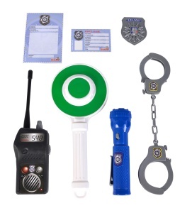 Set interventie politie Simba 108101003, 7 piese, cu lanterna si manusi - Img 3