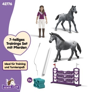 Set joc schleich Horse Club Lisa cu cai, 7 piese, pentru copii de la 5 ani - Img 5