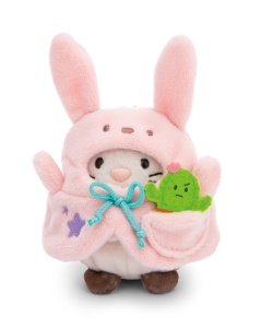 Set jucarie plus NICI MYMOCHI Angy 61141 - Pisica norocoasa cu costum roz si cactus 8 cm