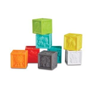 Set jucarii senzoriale Infantino Sensory Balls Blocks Buddies 20 piese texturi si culori diverse - Img 8