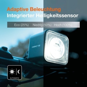 Set Lampa Bicicleta OSRAM LEDsBIKE COMPACT 100, 100 Lux, cu Bremslicht, USB-C - Img 7