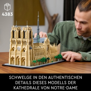 Set LEGO Architecture Notre-Dame de Paris, 4383 piese, model detaliat pentru adulti - Img 2