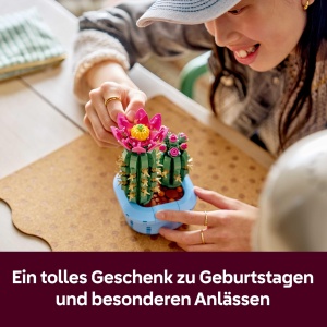 Set LEGO Botanicals 11509 Kaktus Decorativ cu Flori Roz 482 Piese pentru Copii si Adulti - Img 6