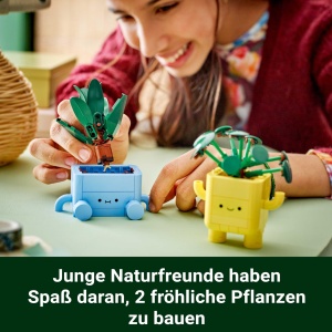 Set LEGO Botanicals Frohliche Pflanzen 10349 - 2 plante artificiale, 2 ghivece colorate - Img 3