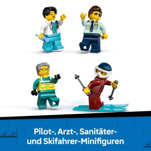 Set LEGO City - Avion de salvare cu 4 mini-figuri si accesorii, 403 piese - Img 6