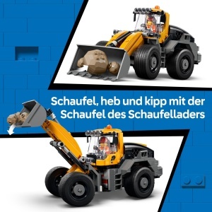 Set LEGO City - Camion basculant si incarcator cu 3 figurine, 1132 piese - Img 3