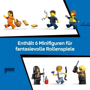 Set LEGO City - Politie si Hoti - Tren electric cu 6 minifigurine si accesorii - Img 7