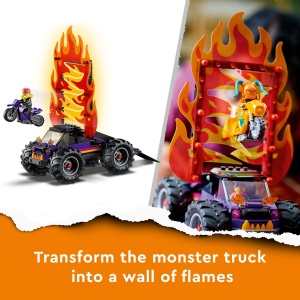 Set LEGO City Stuntz 60339 - Show Doppellooping cu 2 motociclete, Monstertruck si 7 minifigurine - Img 6