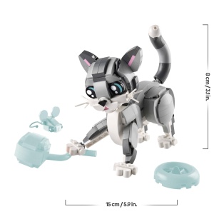 Set LEGO Creator 3in1 Pisica Gri 31163 - 3 Figurine, pentru copii peste 8 ani - Img 8