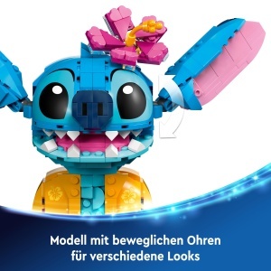Set LEGO Disney Stitch 43249, Figurina cu Eiswaffel si Floare, 730 Piese - Img 3