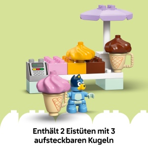 Set LEGO DUPLO Bluey 10458 Eisdiele cu masina si 2 figurine pentru copii 2 ani - Img 5