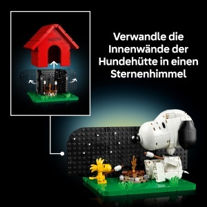 Set LEGO Ideas Peanuts Snoopys Hundehutte, 964 piese, decor retro - Img 6