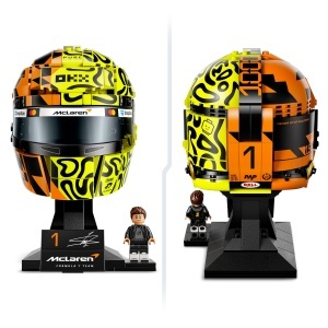 Set LEGO McLaren Lando Norris - Casca F1 cu Minifigur, Culoare Papaya-Orange si Negru - Img 3