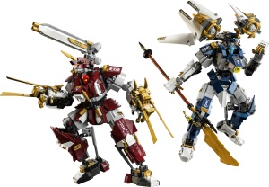 Set LEGO Ninjago Die Zwillings-Titanmechs 71870, 1707 piese, 2 figurine, 26 cm - Img 9
