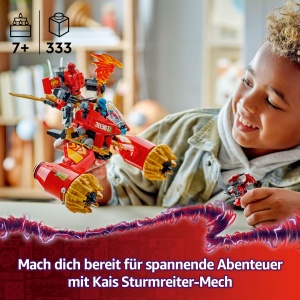 Set LEGO NINJAGO Kais Sturmreiter-Mech 71830 cu 3 Minifiguri, 333 Piese - Img 2