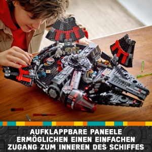 Set LEGO Star Wars 75389 - Millennium Falcon Intunecat, 1579 piese, 6 mini-figuri - Img 3