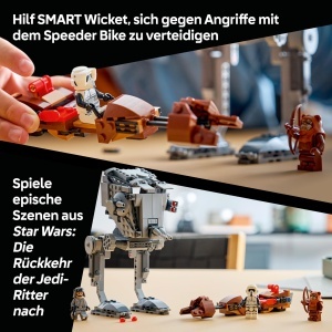 Set LEGO Star Wars AT-ST Angriff auf Endor 75424 cu 3 figurine, 347 piese - Img 3
