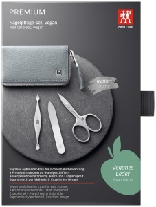 Set Manichiura ZWILLING cu 3 Piese, Etui din Apfelleder, Instrumente din Otel Inoxidabil - Img 6