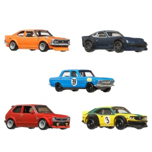 Set masini de colectie Hot Wheels Premium Car Culture Japan Historics 4 5 modele die-cast scara 164 container de depozitare - Img 6