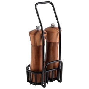 Set menaj pentru sare si piper APS 40416 URBAN, 3 piese, din lemn de acacia - Img 2