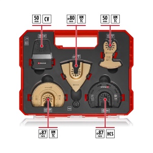 Set Multitool Einhell XL-PLUS-CASE 10 piese, cu accesorii pentru taiere si slefuire - Img 2