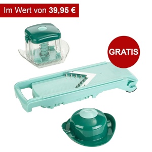 Set Nicer Dicer Fusion Julietti Genius 16 piese Mint verde, 26.5 x 11.5 x 14.5 cm - Img 5