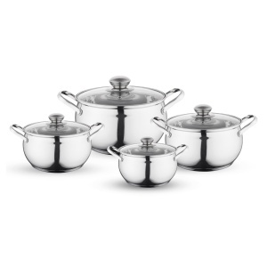 Set oale Florina Maron din inox 4 piese compatibil inductie spalare automata