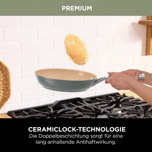 Set oale si tigai ceramice Ninja Extended Life CW95000EUUKDB, 5 piese, antiaderente, gri si terracotta - Img 3