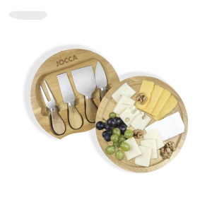 Set pentru branzeturi Jocca suport din lemn 20 cm cu 4 cutite din inox