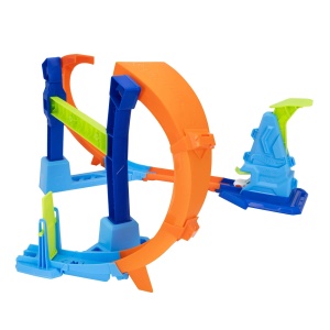 Set Pista Hot Wheels cu Looping Korkenzieher, Include Masinuta 164, Usor de Montat - Img 5
