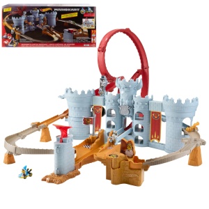 Set Pista Hot Wheels Mario Kart Bowsers Festung cu Vehicul Die-Cast Kamek 164